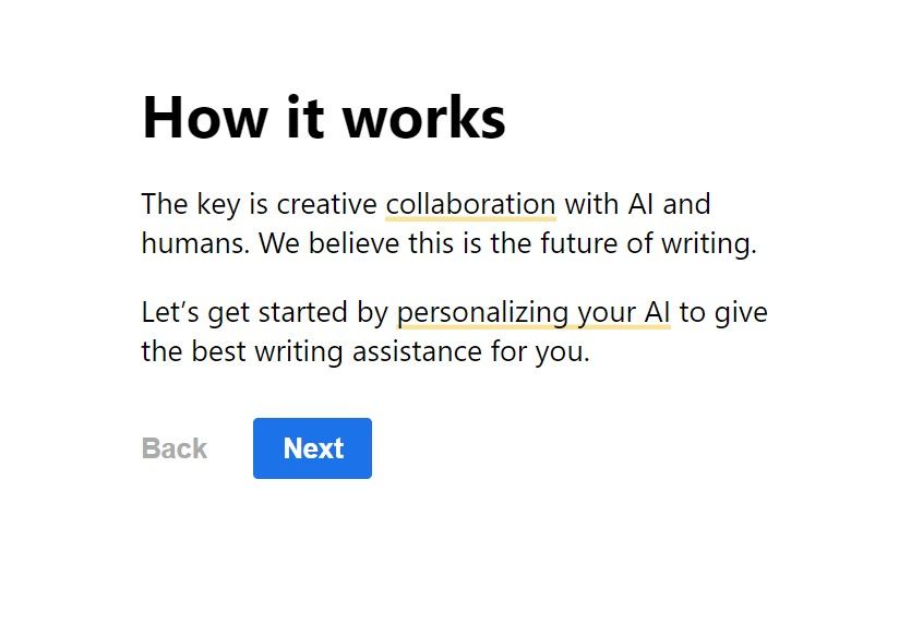 Lex AI Writing Tool 