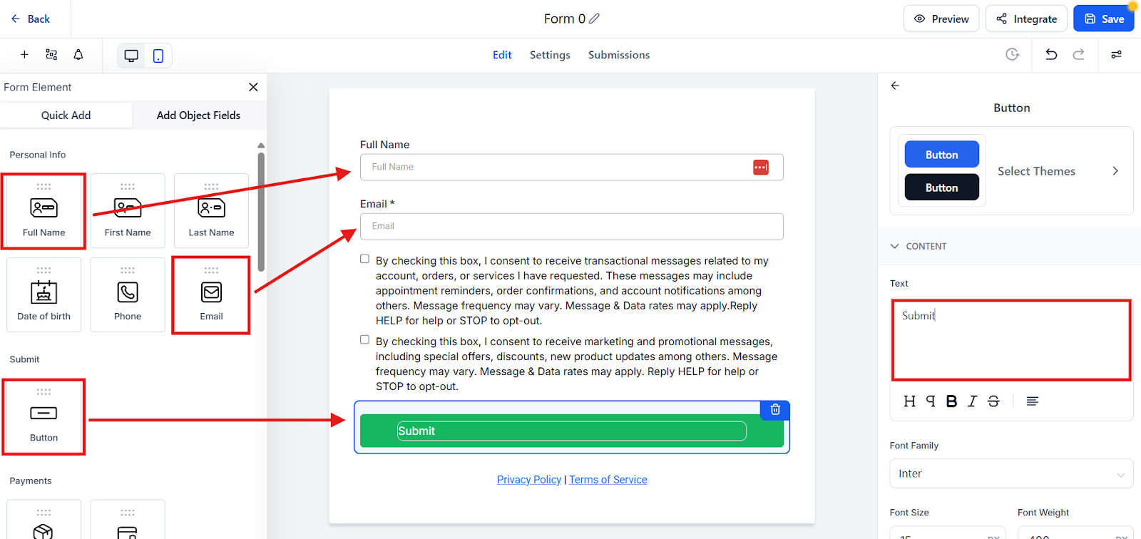 This image was made to teach you how to build your form.