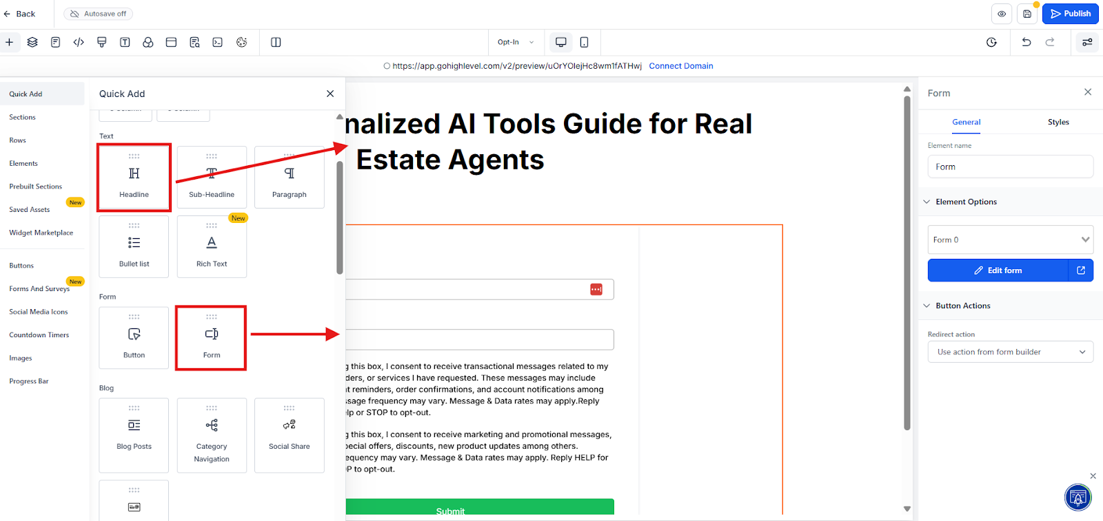 Use this image as an example of how to design your opt-in page.