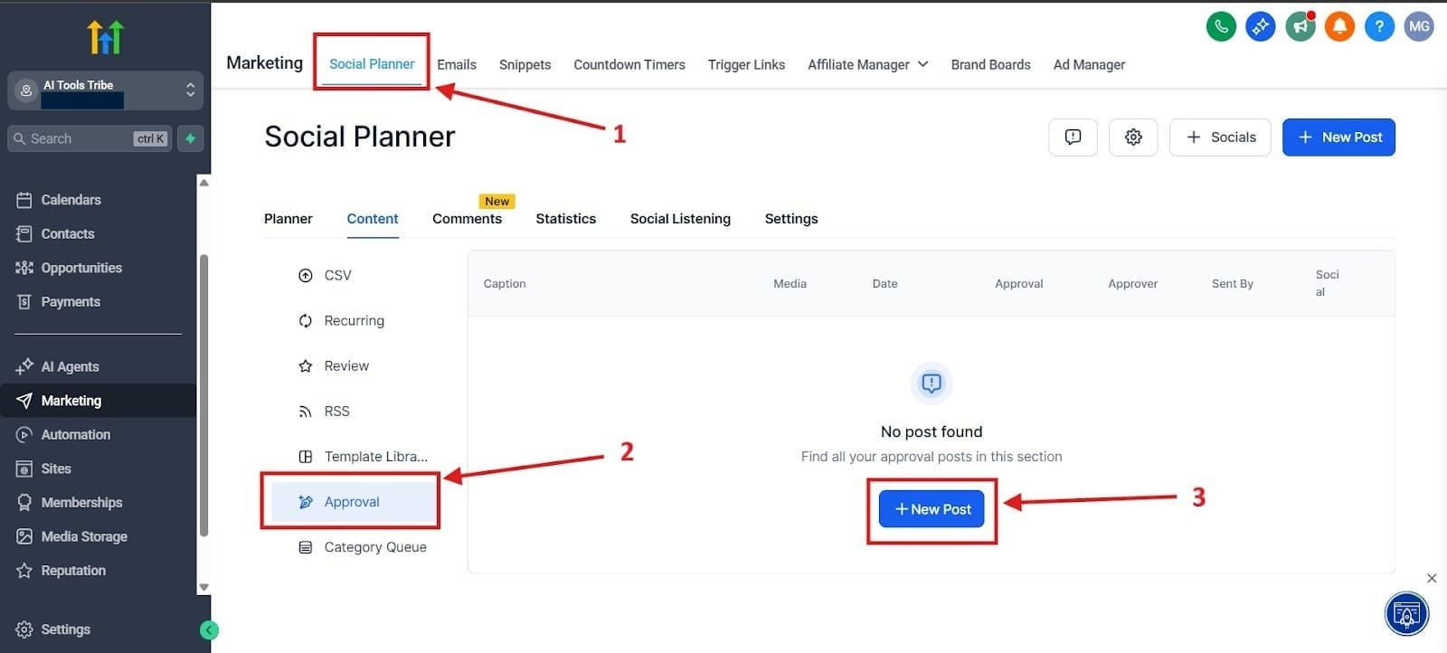 Use the image here to learn how to request an approval.