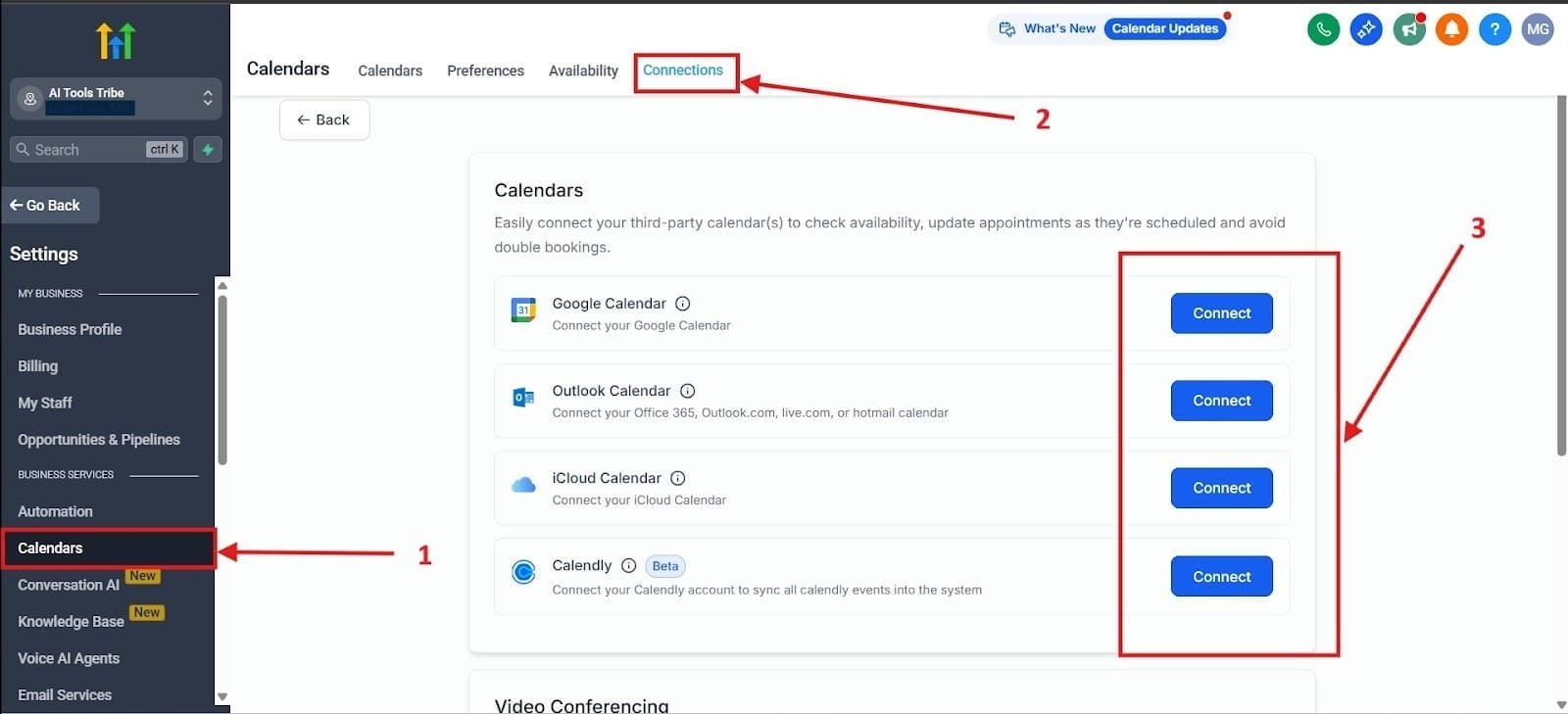 You can use the image to integrate your calendar in GHL.